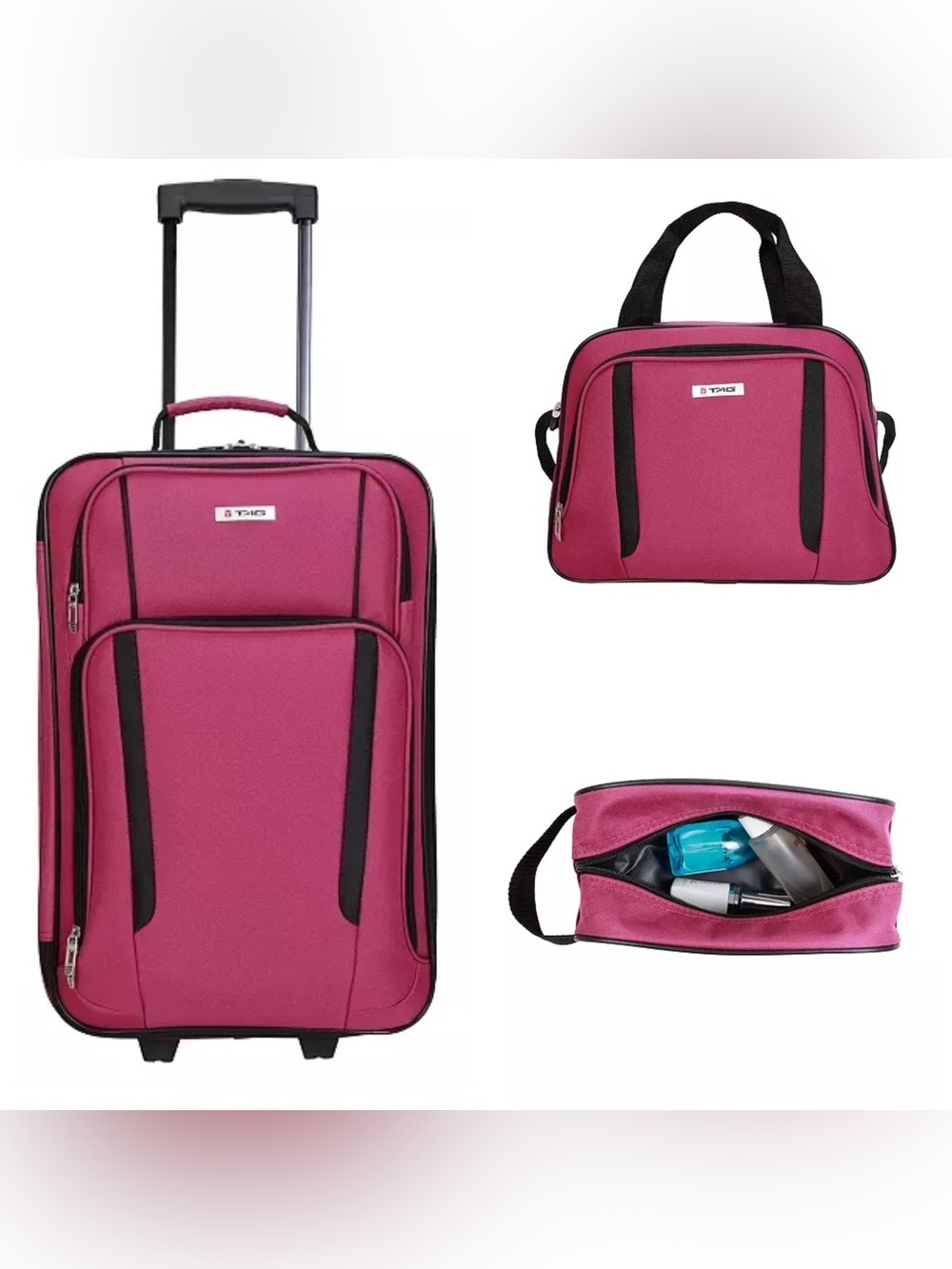 Tag Luggage suitcase 20"carryon bag travel bag upright black, travel ✈️🛩